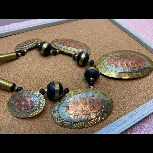 New Tribal brass copper beaded necklace - Picture 10 of 12